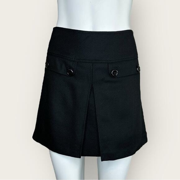 Burberry | Wool Mini Skirt | Black | Size 4 US - Picture 1 of 16